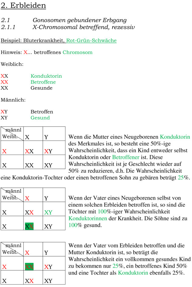 Genetik Aufgaben Mit Lösungen Klasse 10