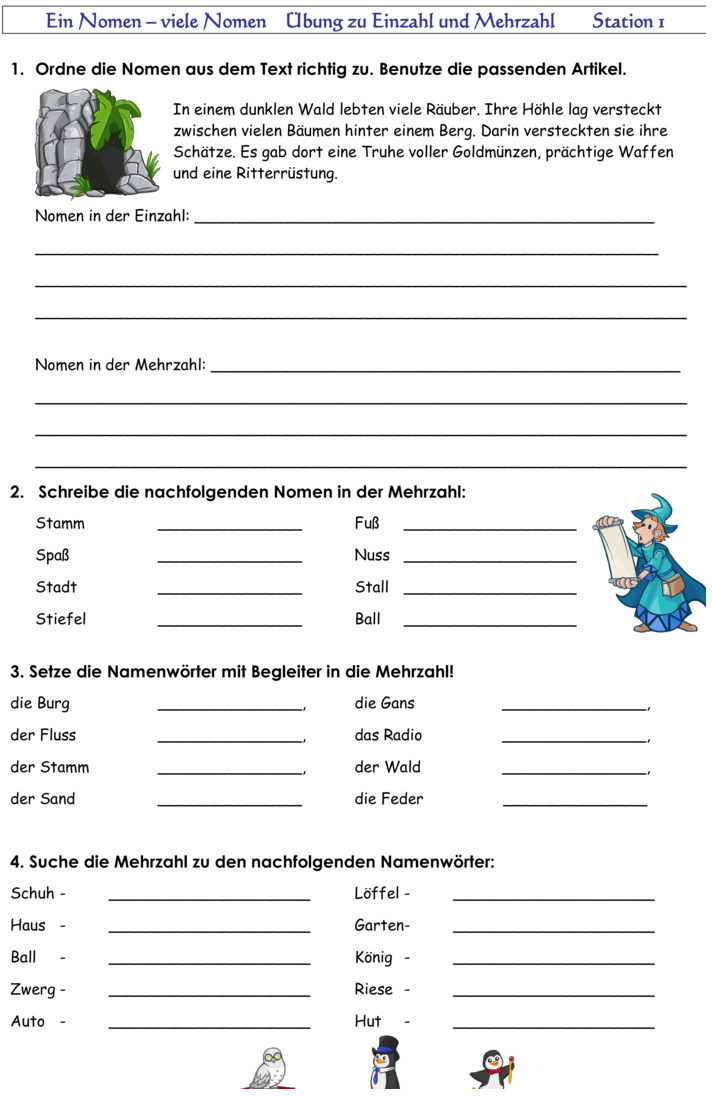 Übungsblatt zu Zusammengesetzte Nomen