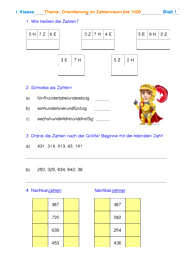 Zahlenraum bis 1000 4620 Vorschau