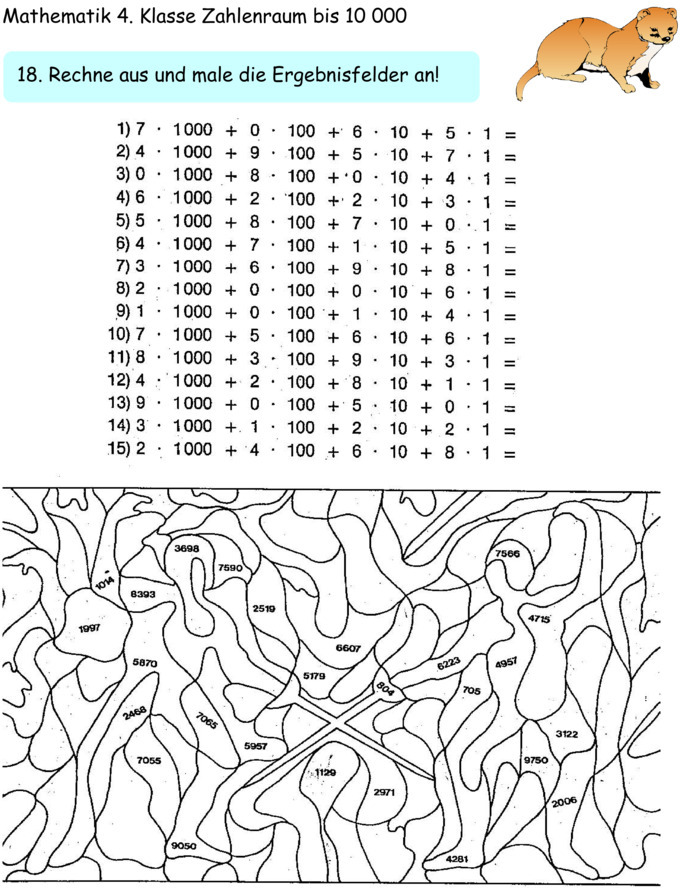 Zahlenstrahl Bis 10000
