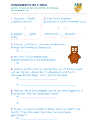 Textaufgaben [Mathe 1. Klasse] 4696 Vorschau