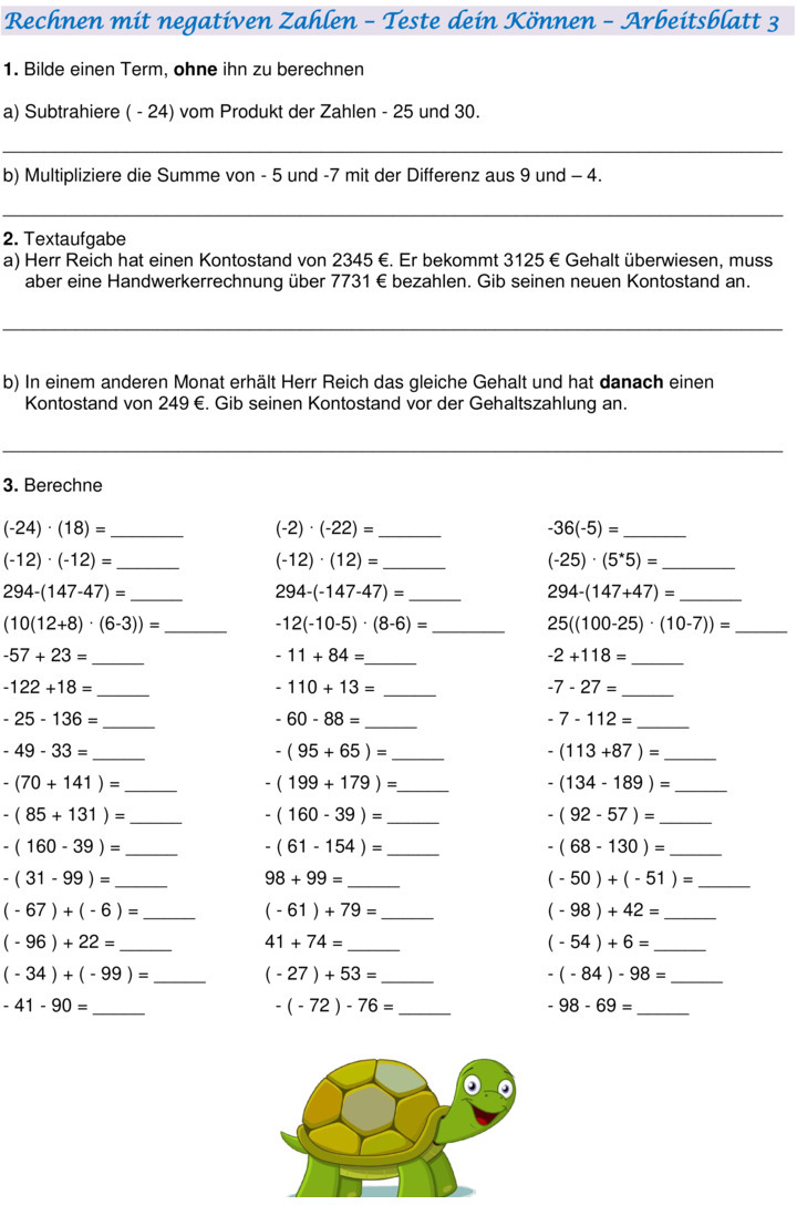 Übungsblatt zu Sonstiges [Mathe 6. Klasse]