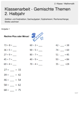 Gemischte Themen 2. Halbjahr [Mathe 2. Klasse] 4739 Vorschau