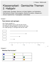 Gemischte Themen 2. Halbjahr [Mathe 2. Klasse] 4755 Vorschau