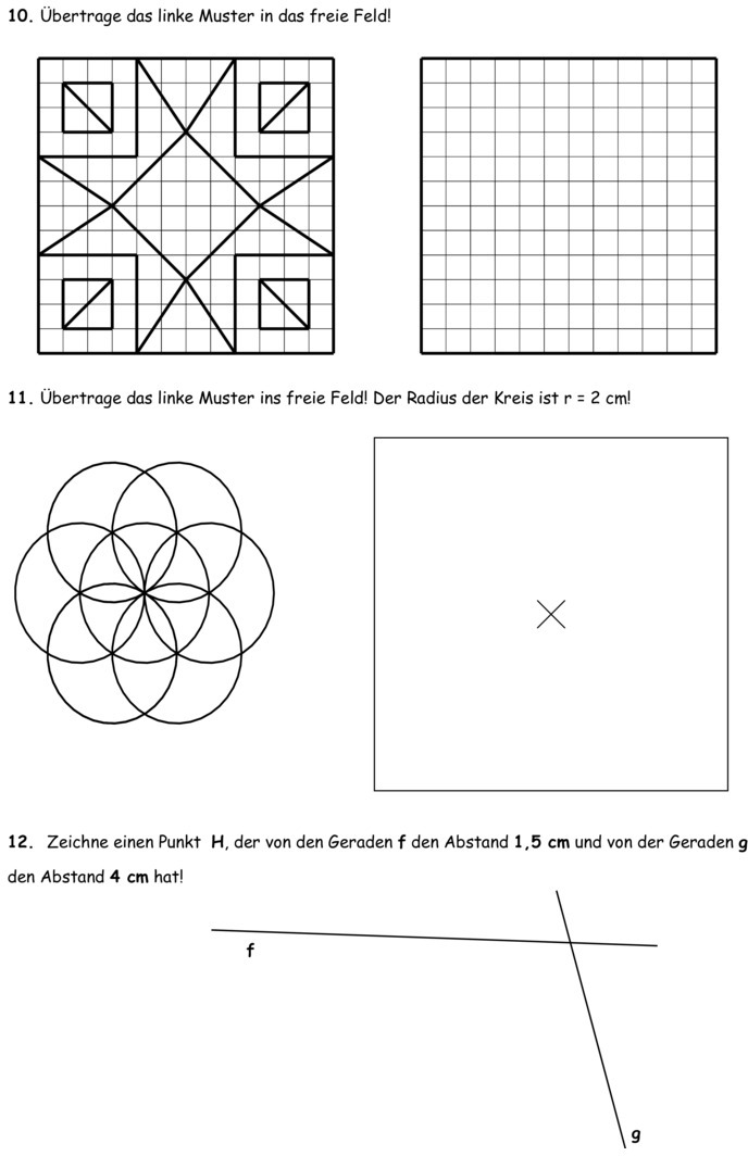 Klassenarbeit zu Geometrie
